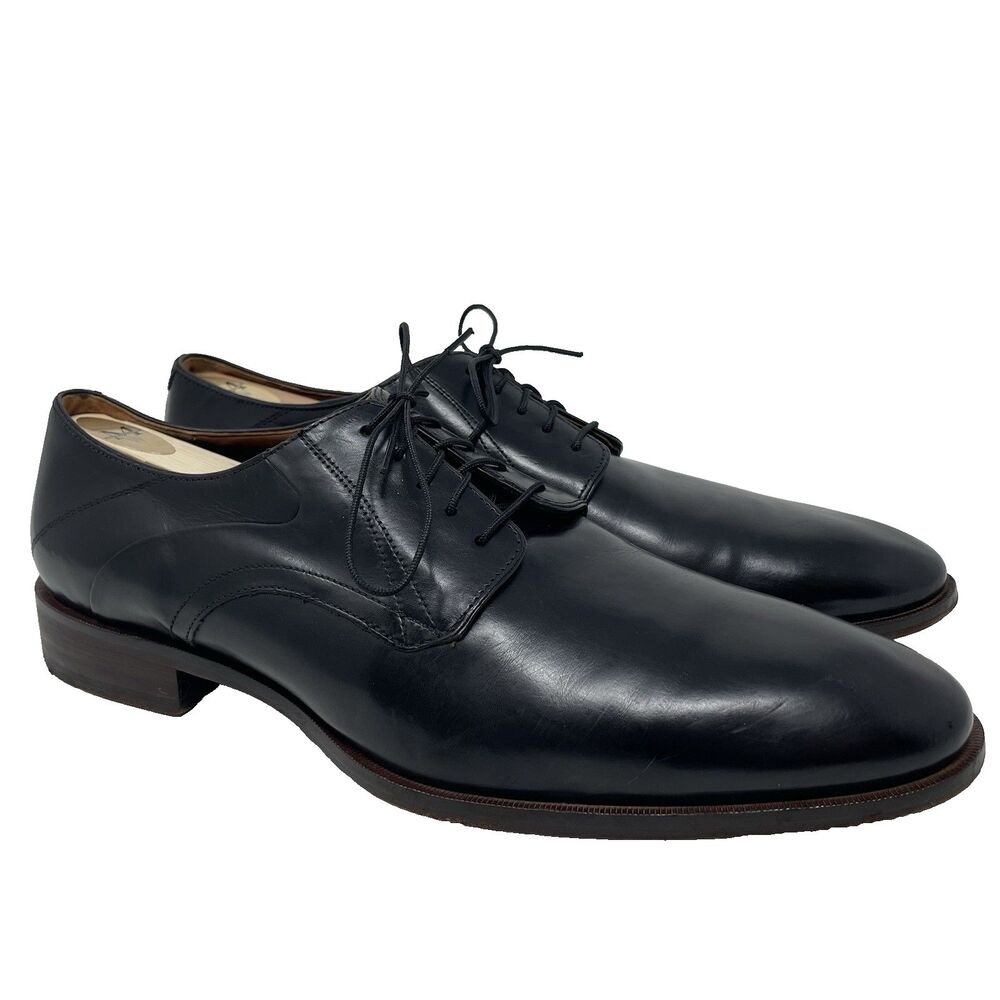 Johnston & Murphy Men's Nolen Plain Toe Black Derby Oxfords Dress Shoes Size 11